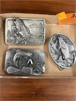 3 Belt Buckles - Fish / Fishing