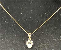 VERY FINE 10K GOLD NECKLACE WITH PENDANT