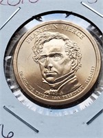 BU 2010 Franklin Pierce Presidential Dollar