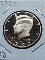 1993-S Clad Proof Kennedy Half Dollar