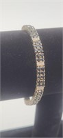 925 Sterling Diamond & Topaz Bracelet