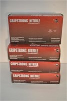 GRIP STRONG NITRILE GLOVES SIZE MEDIUM LOT OF 4