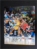 Michael Jordan Kobe Bryant signed 16x20 photo COA