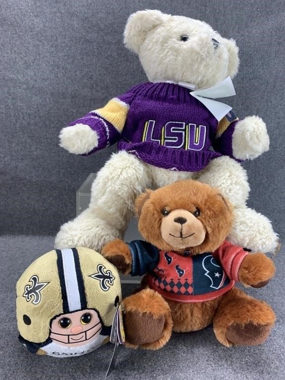 Assorted NFL Sports Themed Stuffed Animals