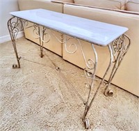 Marble & Metal Sofa Table