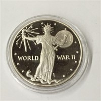 One Troy Oz. .999 World War Il Silver Round