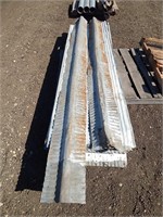 13 Pieces of corrugated steel panels; approx. 8' l
