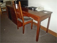 Desk/Dresser unit 89" L x 23 " deep c/w chair