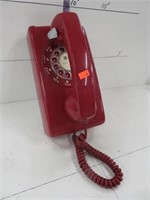 Red wall rotary telephone, Northern Electric