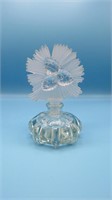 Vintage Deco Style Perfume Bottle Frosted Stopper