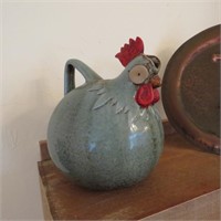 Hand Made Rooster Pitcher