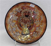 M'burg 1910 Detroit Elks IC shaped bowl - amethyst