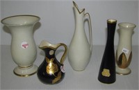 (5) Glass decorative items including (2) Lindner