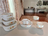 Corningware/Pyrex. Wild Flower Casserole Set