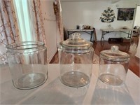 Large Apothecary Style Glass Storage Jars.  One