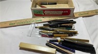 Pen Assortment in Cigar Box