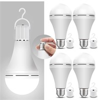 (Only bulb) 4 Packs Rechargeable Light Bulb, 15W