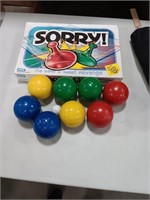 Sorry Board Game and Bocce Balls
