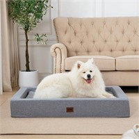NEW $60 (Grey,36x27x6 inches) Orthopedic Dog Bed