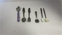 Baby flatware all stainless - Donald Duck spoon &