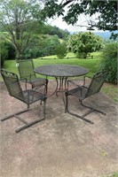 Wrought Iron Table & 3 Chairs