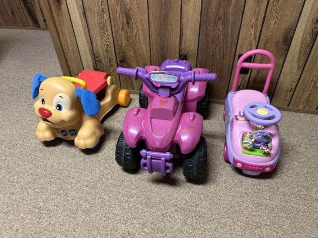 3 ride-on toys