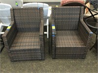 Two Wicker Chairs , No Cushions x2