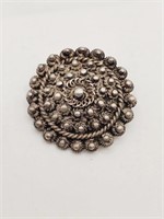 (N) 935 Sterling Silver Brooch Pendant (1-1/4"