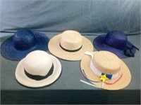 Assortment of Mostly Straw Style Hats