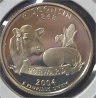 Proof 2004 S Wisconsin quarter