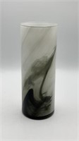 9" Art Glass Swirl Cylinder Vase