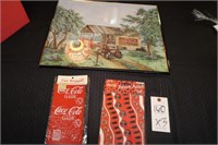 Coca- Cola Puzzle, Can Wrapper and Picture