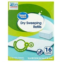 Great Value Dry Sweeping Cloth Refills  16 Count