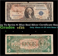 1935H Key To Series $1 Blue Seal Silver Certificat