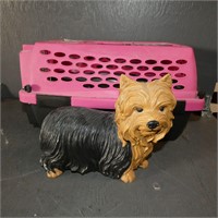 Pet Carrier & Dog Statue