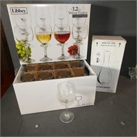 New Wine Decanter & Libbey Wine Glasses