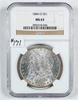 1884-O  Morgan Dollar   NGC MS-63