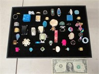 Large Lot of Assorted Jewelry Rings