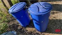 2 Rubbermaid Roughneck Larger Recycle Bins