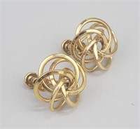 12K Gold Twist Earrings.