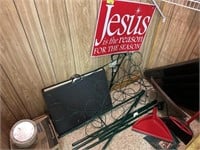 "Jesus is the Reason" sign and cue cards