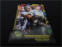 1990 WILD CARD TROY AIKMAN AUTOGRAPH COA