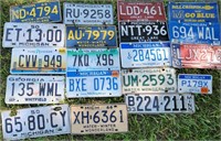 Group of Vintage License Plates w/ 1933 Michigan