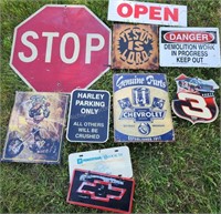 10 Signs w/ Dale Earnhardt, STOP sign, Demolition