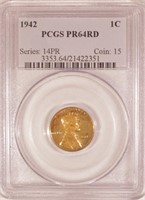 Choice RD Proof 1942 Lincoln Cent