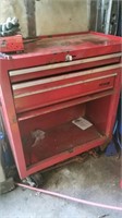 Red Waterloo Rolling Cabinet