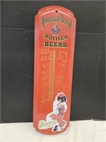 8 x 27"h ANHEUSER- BUSCH BEER  ADV Thermometer