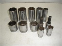 Snap-On 1/2 Drive Assorted Sockets  Largest 1