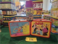 Vintage Popeye and Kong Phooey lunch boxes