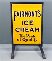 Fairmont's Ice Cream Porcelain Sidewalk Sign